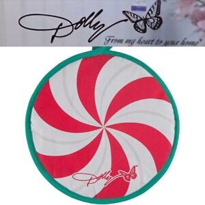 Dolly Parton Candy Cane Swirl Oranament Pot Holder